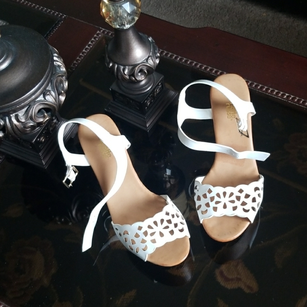 Charlotte russe white wedge sandals